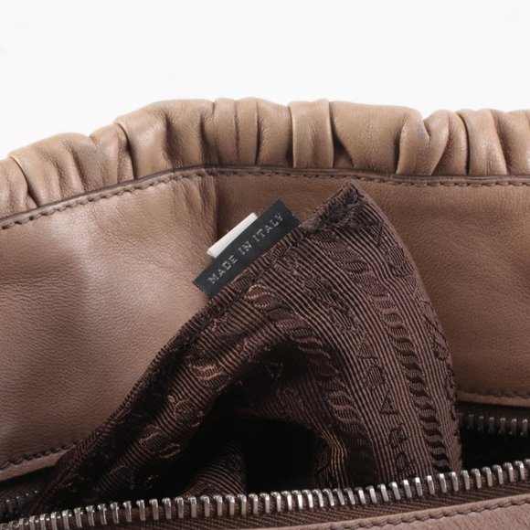 Prada Gauffre Satchel Beige Nappa Leather - Picture 7 of 15